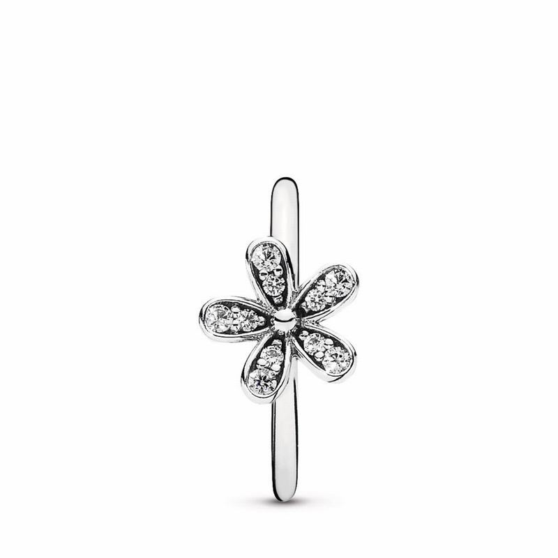 Pandora Australia Dazzling Daisy Stackable Ring - Sterling Silver | NUWTJP356